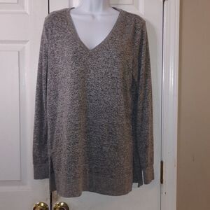 Lucky Brand light weight long sleeve v neck tunic sweater Sz S EUC
